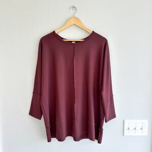 SPANX P.L.T. Dolman Sweatshirt in Hickory Rouge NWT